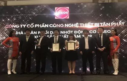 Tân Phát ETEK vinh dự nhận cúp vinh danh nhà phân phối dầu nhớt ENEOS xuất sắc nhất năm 2019