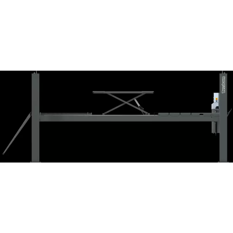 Cầu nâng cắt kéo kiểm tra góc đặt bánh xe 5 Tấn, Lắp nổi, có bàn nâng phụ (3 pha, Màu xám RAL7016)