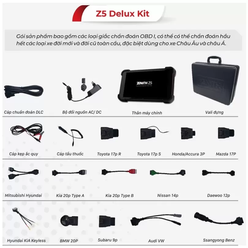 Máy chẩn đoán lỗi ô tô Z5 Deluxe Kit