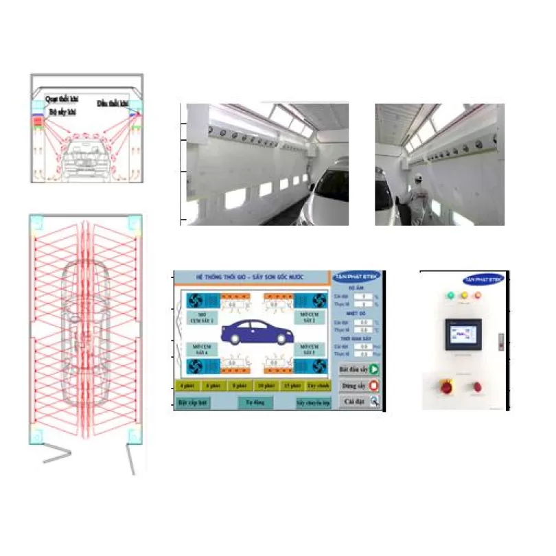 Hệ thống sấy điện và thổi khí cho sơn gốc nước