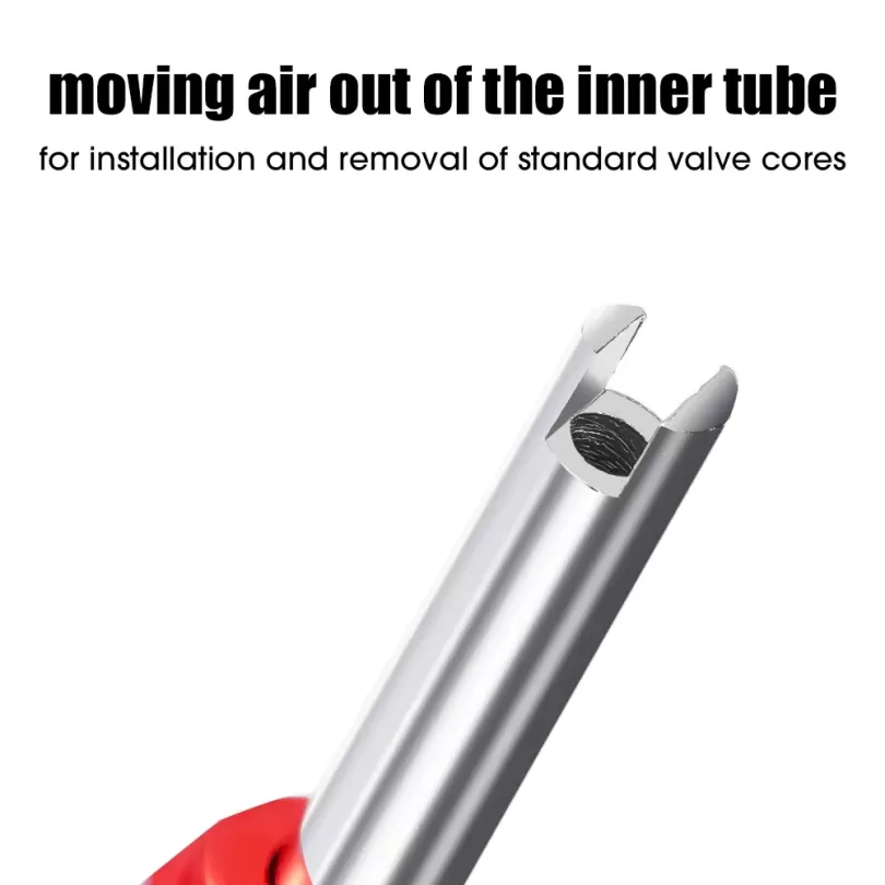 Long, red valve removal tool