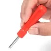 Long, red valve removal tool